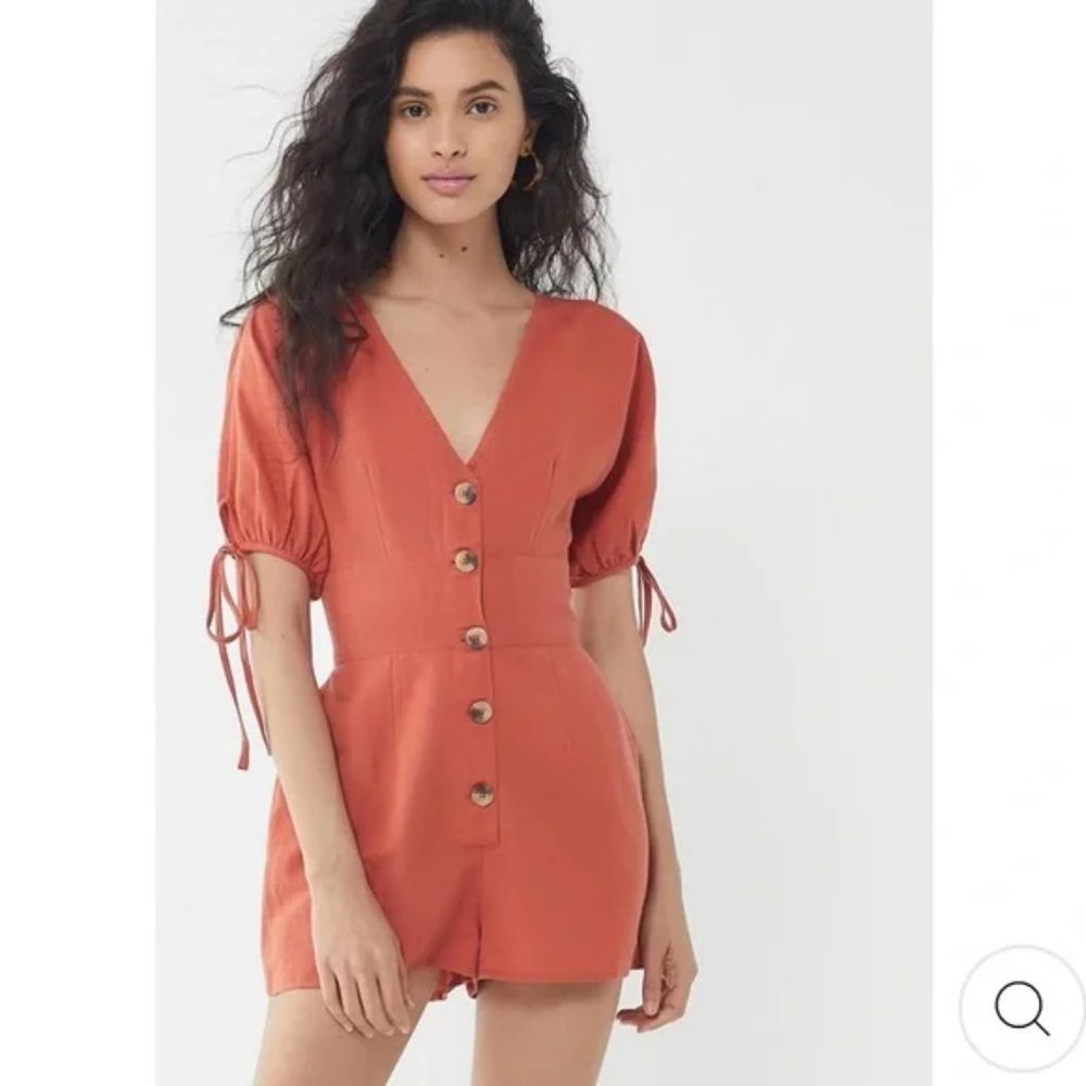Urban Outfitters Burnt Orange Romper Dress